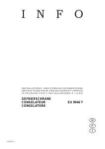 Mode d’emploi Electrolux EU0946T Congélateur