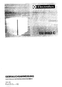 Bedienungsanleitung Electrolux EU0563C Gefrierschrank