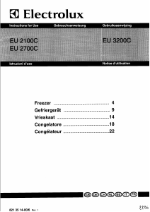 Manuale Electrolux EU2100C Congelatore