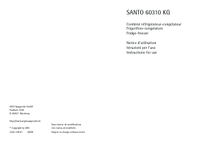 Bruksanvisning AEG S60310KG Kyl-frys