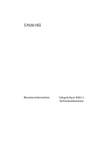 Bedienungsanleitung AEG S70361KG Kühl-gefrierkombination