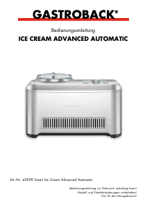 Bruksanvisning Gastroback 42909 Advanced Automatic Glassmaskin