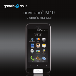 Bruksanvisning Garmin-Asus nuvifone M10 Mobiltelefon