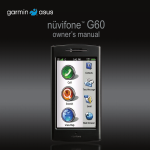Bruksanvisning Garmin-Asus nuvifone G60 Mobiltelefon