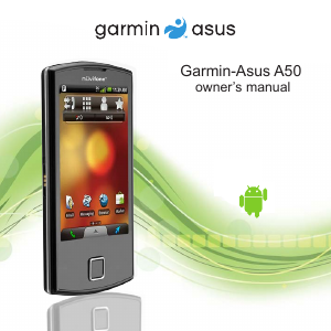 Bruksanvisning Garmin-Asus nuvifone A50 Mobiltelefon