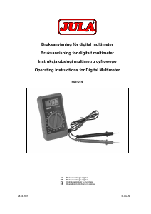 Instrukcja Jula 405-014 Multimetr