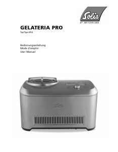 Manual Solis 850 Gelateria Pro Ice Cream Machine