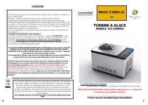 Mode d’emploi KitchenChef ICE-1530PRO Machine à glace