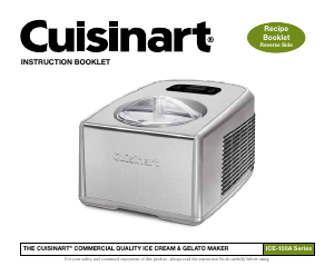 Manual Cuisinart ICE-100A Ice Cream Machine