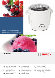 Käyttöohje Bosch MUZ5EB2 Jäätelökone