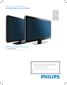 Mode d’emploi Philips 42PFL7704D Téléviseur LED