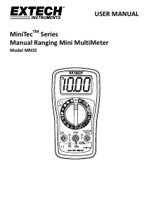 Bruksanvisning Extech MN35 Multimeter