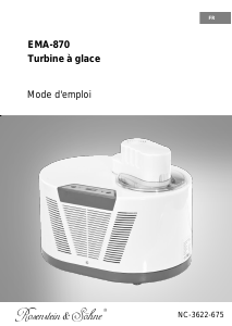 Mode d’emploi Rosenstein and Söhne EMA-870 Machine à glace