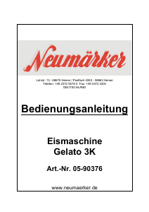 Bedienungsanleitung Neumärker Gelato 3K Eismaschine