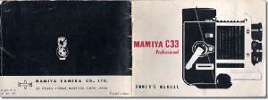 Manual Mamiya C33 Professional Camera