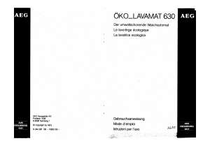 Bedienungsanleitung AEG LAV630 WS Waschmaschine