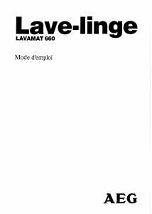 Mode d’emploi AEG LAV660W Lave-linge