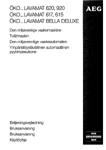 Bruksanvisning AEG LAV920 N Vaskemaskin