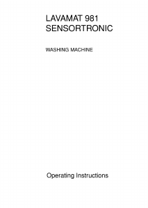 Manual AEG LAV981 Washing Machine
