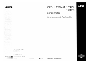 Bedienungsanleitung AEG LAV1250VI Waschmaschine