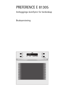 Bruksanvisning AEG E81305-EW Komfyr