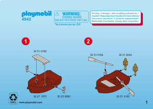 Bedienungsanleitung Playmobil set 4942 Easter Pirat im Ruderboot