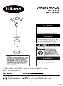 Handleiding Hiland HLDS01 Terrasverwarmer