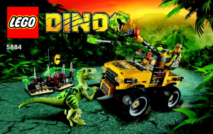 Manual Lego set 5884 Dino Raptor chase