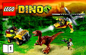 Manuale Lego set 5887 Dino Quartier generale di difesa dino