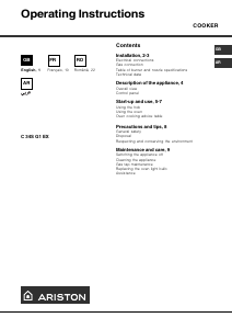 Mode d’emploi Ariston C 34S G1 (X) EX Cuisinière