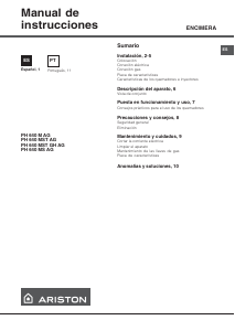Manual de uso Ariston PH 640 M (IX) AG Placa