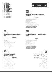 Handleiding Ariston PC 750 T GH Kookplaat
