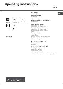 Handleiding Ariston NIC 641 B Kookplaat