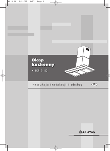 Instrukcja Ariston HZ 9 IX Okap kuchenny