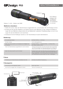 Bedienungsanleitung GP P53 Taschenlampe