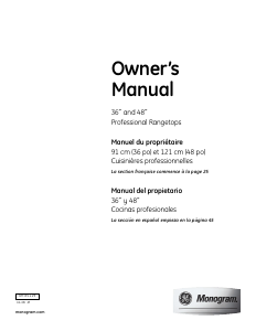 Manual de uso Monogram ZGU36L4DH5SS Placa