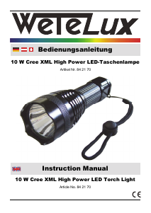 Bedienungsanleitung Wetelux 84 21 70 Taschenlampe