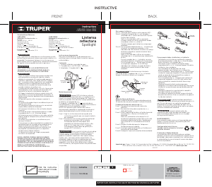 Manual de uso Truper LARE-650X Linterna