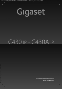 Bedienungsanleitung Gigaset C430A IP-telefon