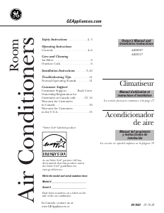 Mode d’emploi GE AKH08LNQ1 Climatiseur