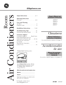 Mode d’emploi GE AKW08FAM1 Climatiseur
