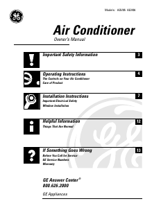 Manual GE AQV05LAM1 Air Conditioner
