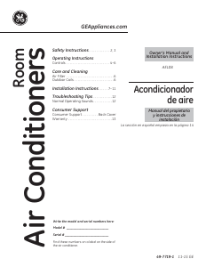 Manual GE AEL08LVL2 Air Conditioner