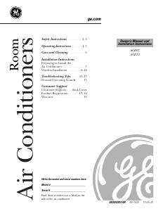 Manual GE AGE07AHG1 Air Conditioner