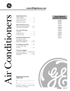 Manual GE ASV08FAS1 Air Conditioner