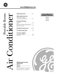 Manual GE APN08AAG1 Air Conditioner