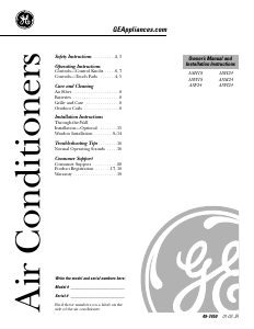 Manual GE ASM24DCS1 Air Conditioner