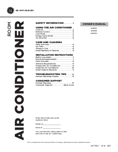 Manual GE AHM15AWW1 Air Conditioner
