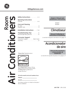 Manual GE AEL08LSL1 Air Conditioner