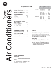 Manual de uso GE AJCQ10DCFL1 Aire acondicionado